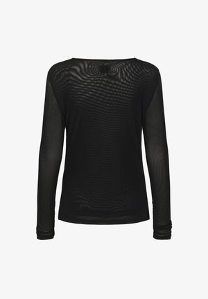 Kaffe KACHAI DRAPED MESH TOP - Long sleeved top - black deep