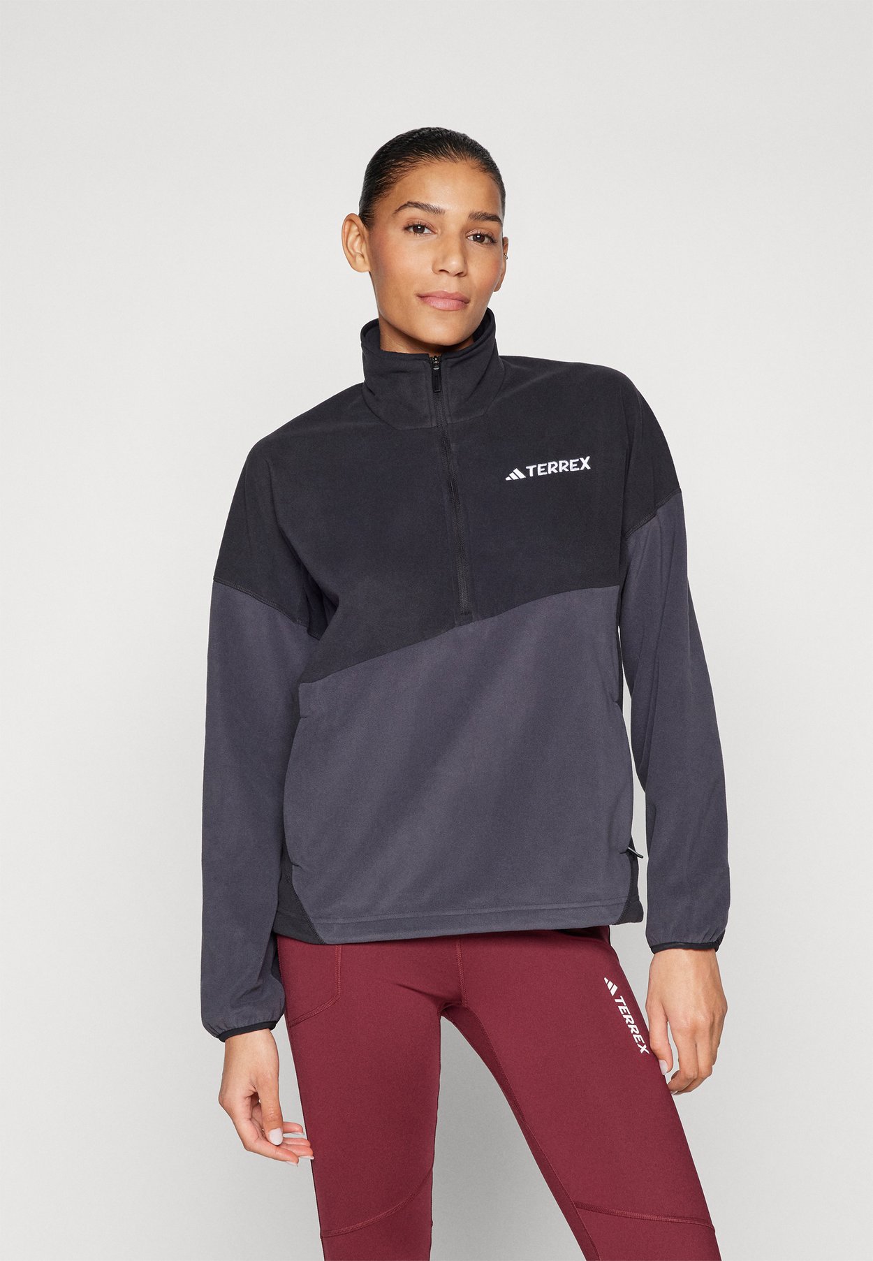adidas Fleece jumper - black/carbon