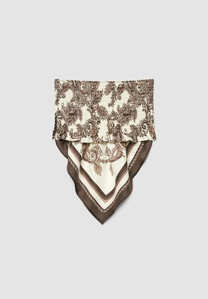 Terranova, TOP FASCIA FOULARD CON FANTASIA CACHEMIRE - Top - var cacao