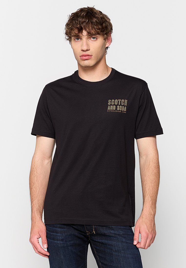 Scotch & Soda T-shirt basic zwart