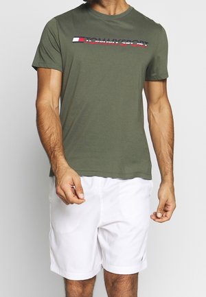 T-shirt med print - khaki