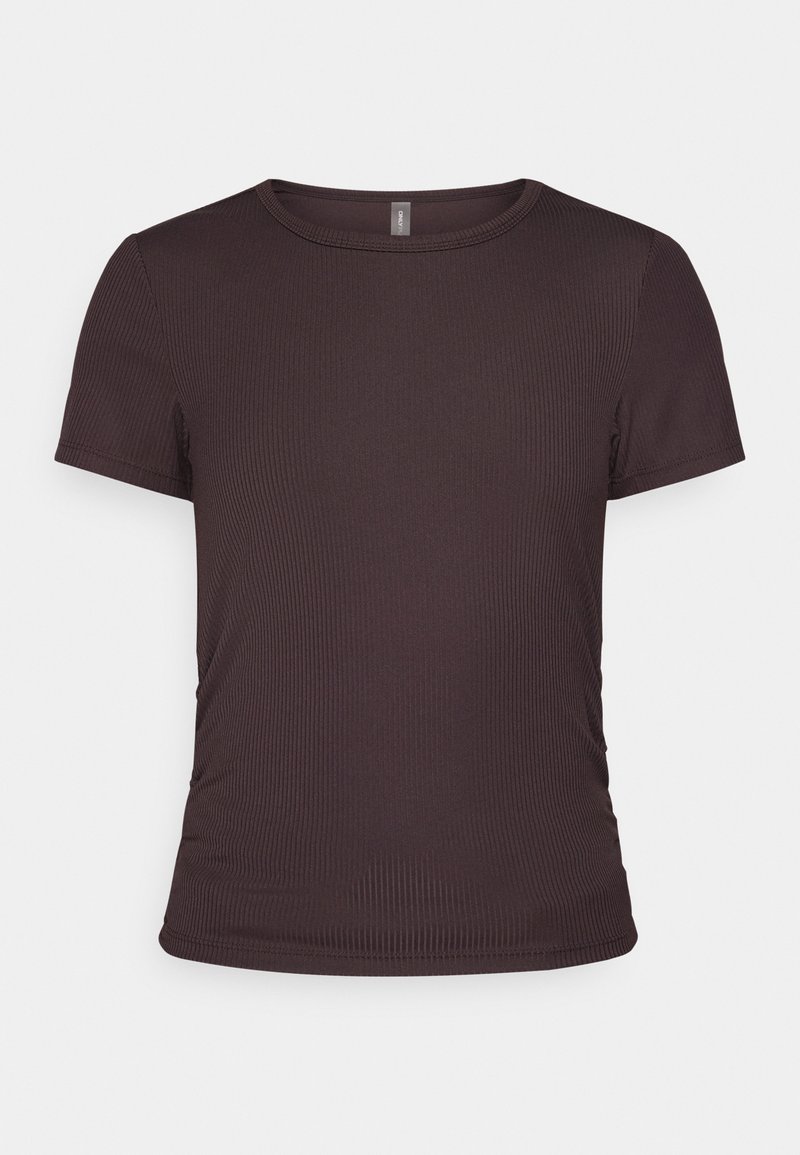 Only Play T-shirt basic donkerbruin