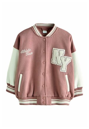 REGULAR FIT -EMBROIDERED - Bomber Jacket - brown cream