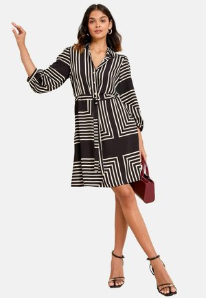 REGULAR FIT - BUTTON THROUGH  - Srajčna obleka - black white