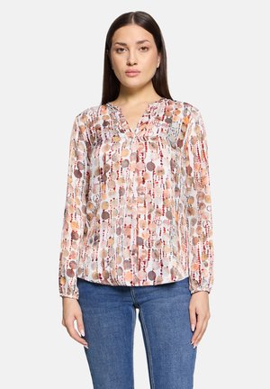 MIT MUSTER - Bluse - brown/red