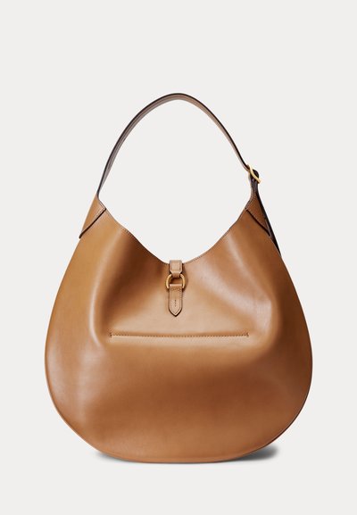 Polo Ralph Lauren POLO ID LARGE CALFSKIN SHOULDER BAG - Bolso de mano - light brown