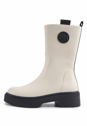 MILITARY  - Platform ankle boots - off-white