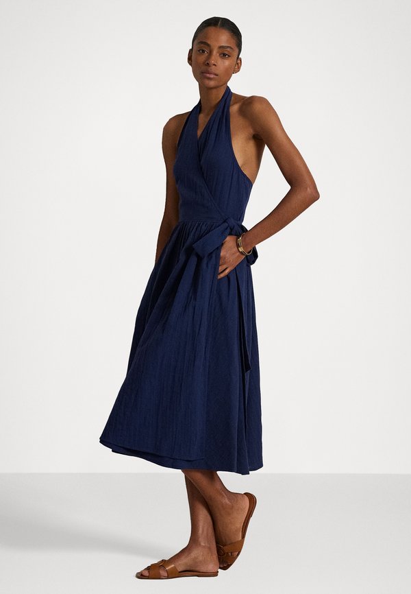 COTTON HALTER WRAP DRESS - Day dress2