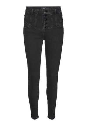 Vero Moda VMSOPHIA BUTTON - Blugi skinny fit - black denim