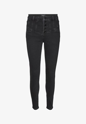 Vero Moda VMSOPHIA BUTTON - Blugi skinny fit - black denim