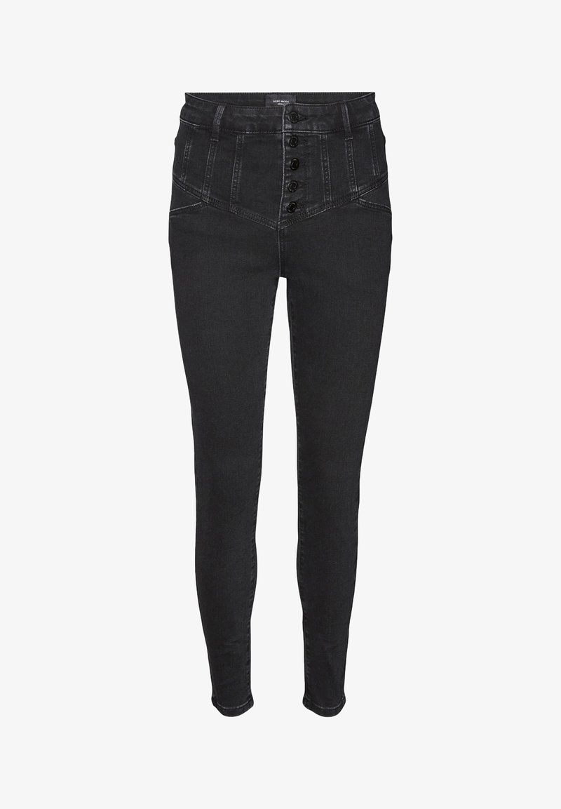 Vero Moda VMSOPHIA BUTTON - Jeans Skinny Fit - black denim