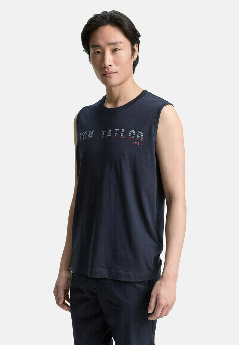 TOM TAILOR TANK MIT LOGO - Top - sky captain blue