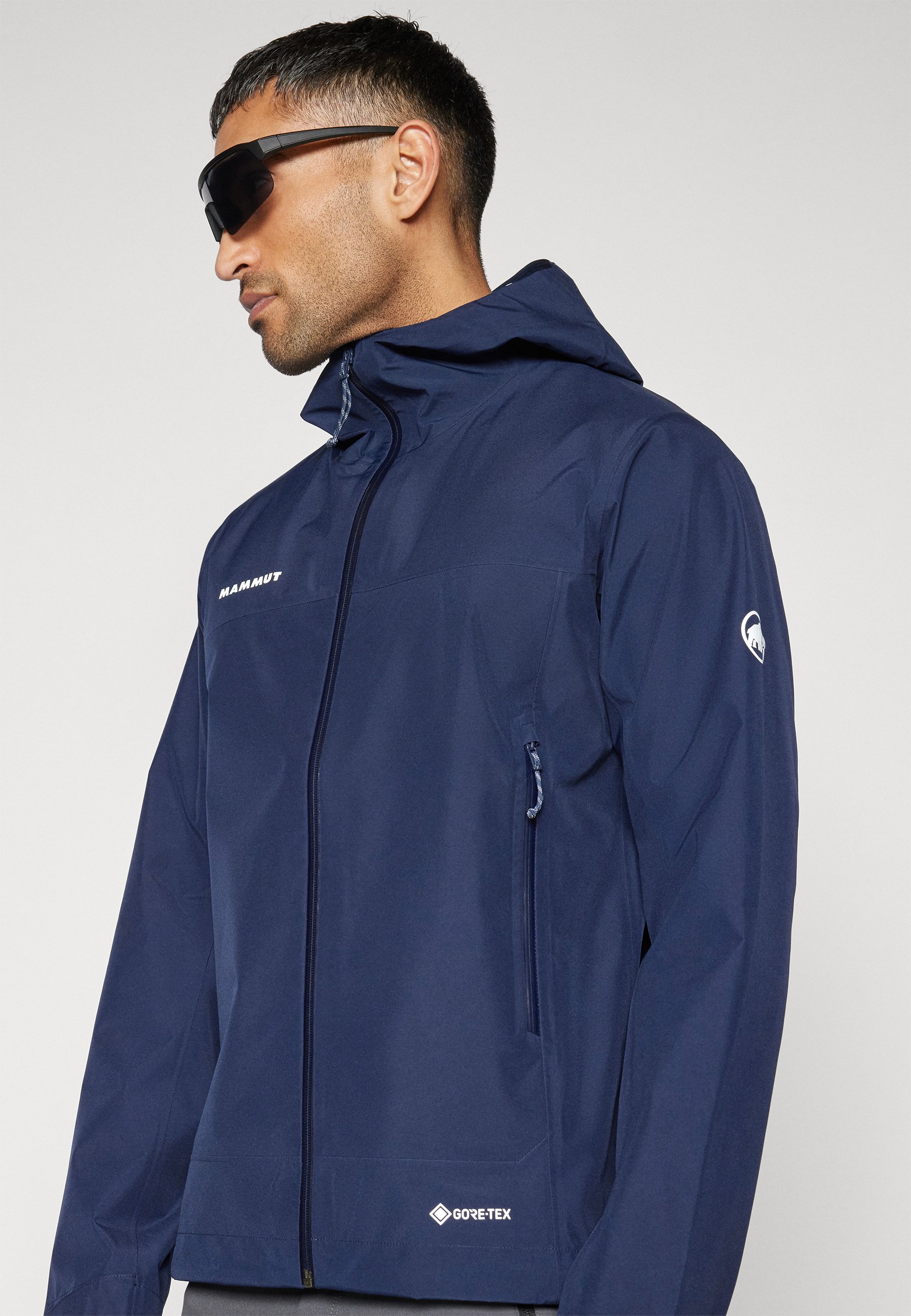 Mammut CRATER LIGHT HS HOODED - Hardshell jacket - marine/dark