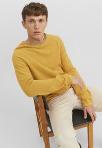 Jack & Jones JJEHILL CREW NECK  - Strickpullover - honey gold
