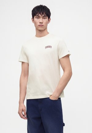 Tommy Jeans, SLIM TEE - T-shirt basic - off white
