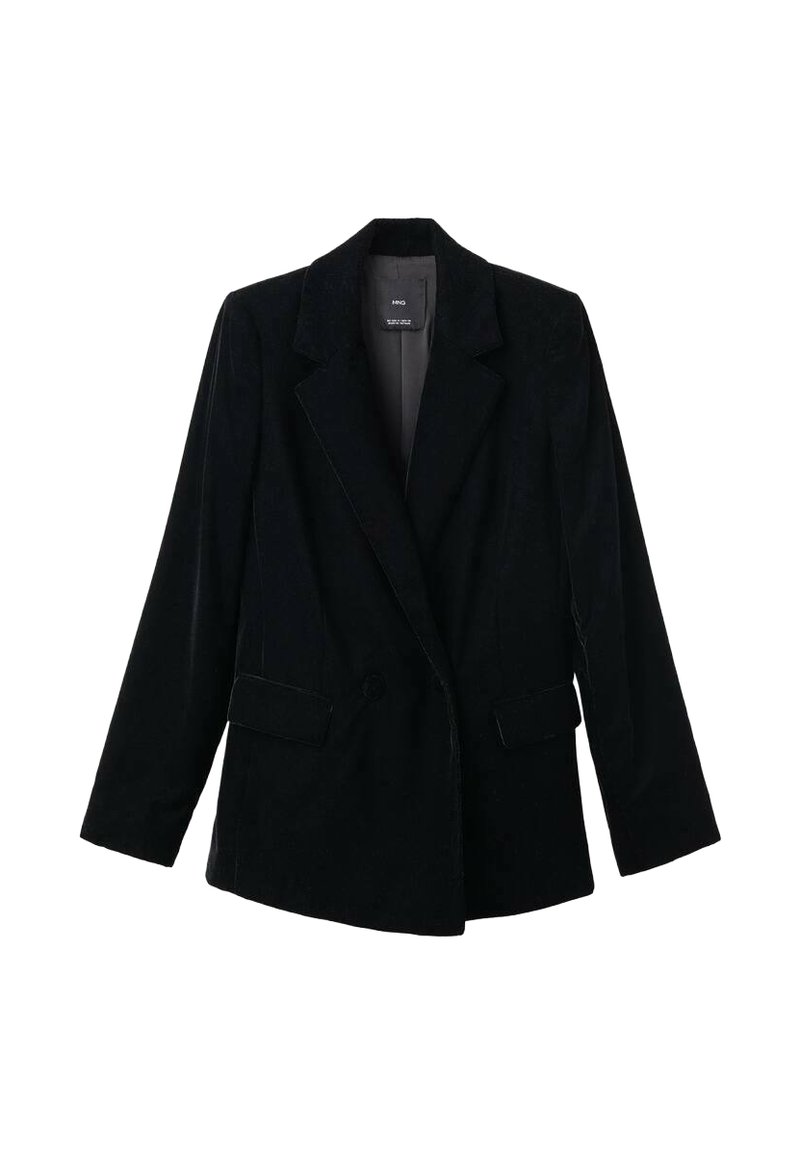 Blazer Classique Mango Casual Femme - Taille 36 EU - Noir Et Blanc Cassé - 52% Coton - Occasion Parfait État