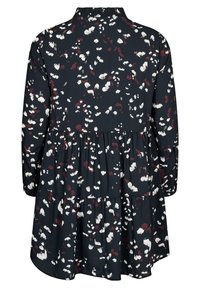 Zizzi MIT UND GERÜSCHTEM KRAGEN - Tunika - black aop print