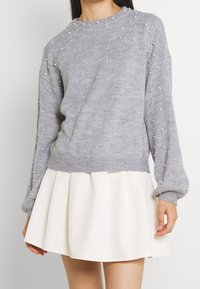 VILA Pullover - mottled light grey