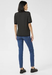 Kaffe LIZZA STRIPED - T-shirts print - black feathergreymel narrow