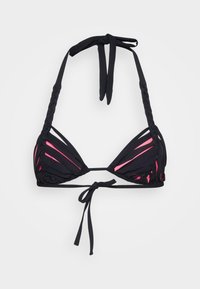 LATICIA - Bikini-Top - black/neon pink