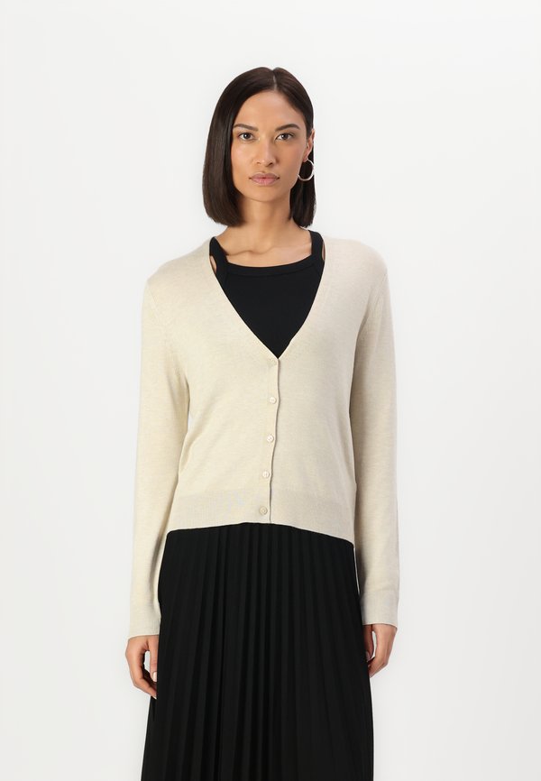 V NECK  - Cardigan - summer beige melange