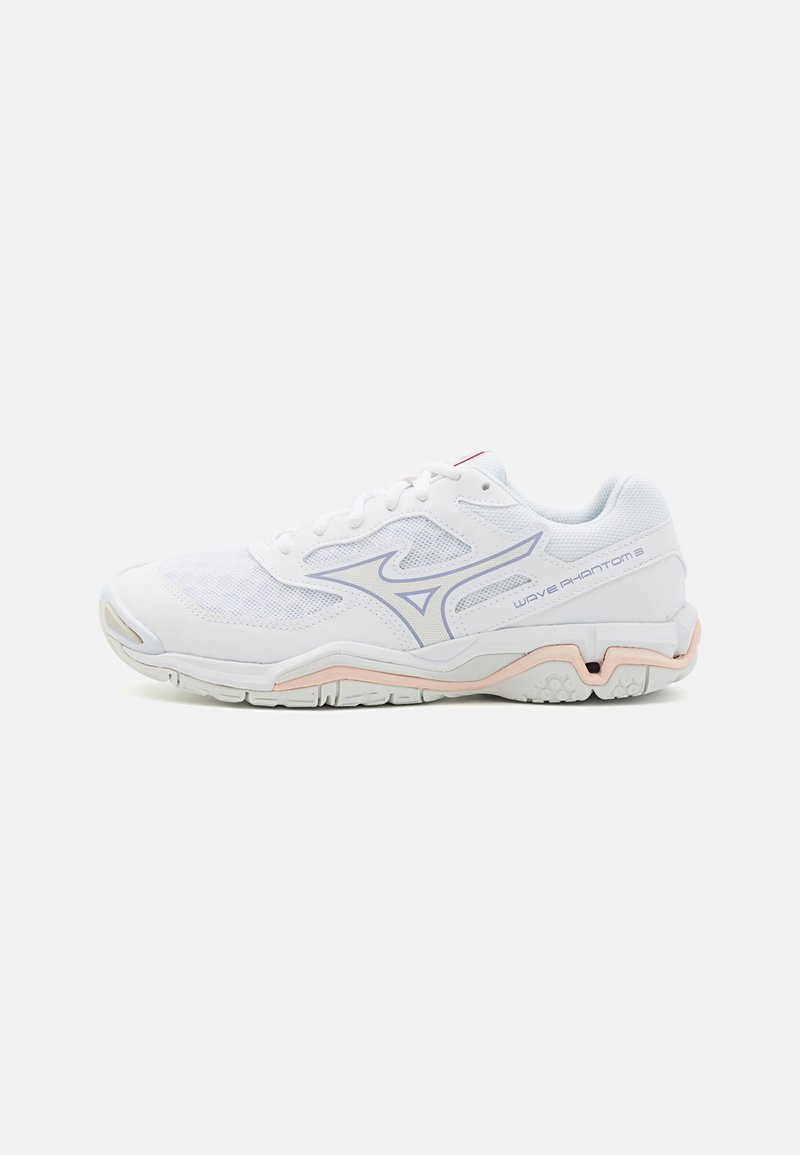 Mizuno WAVE PHANTOM 3 - Handball shoes - white/aleutian/cloud pink