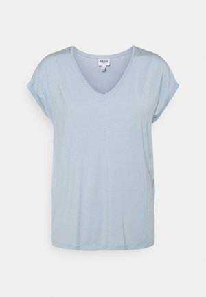 VMAVA V NECK TEE - T-shirt basic - blue fog