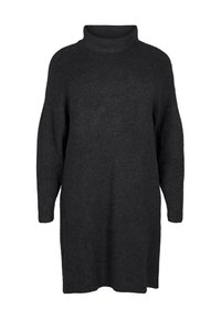 Zizzi FLASH MIT ROLLKRAGEN - Kampsunkleit - dark grey melange