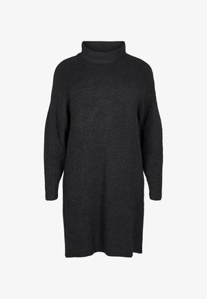 Zizzi FLASH MIT ROLLKRAGEN - Kampsunkleit - dark grey melange