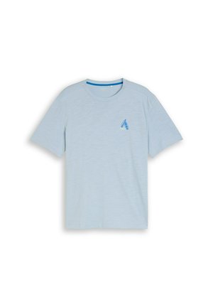 TOM TAILOR, TOM TAILOR T-SHIRT T-SHIRT MIT STICKEREI - Camiseta estampada - light blue grey