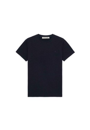 Mørkeblå bomulds T-shirt med rund halsudskæring, korte ærmer og et lille logo på venstre bryst. Blød tekstur, klassisk pasform.