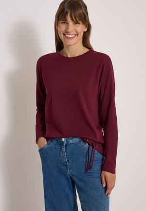 Cecil, LANGARM SHIRT MIT RUNDHALS UND TUNNELZUG - T-shirt à manches longues - red wine