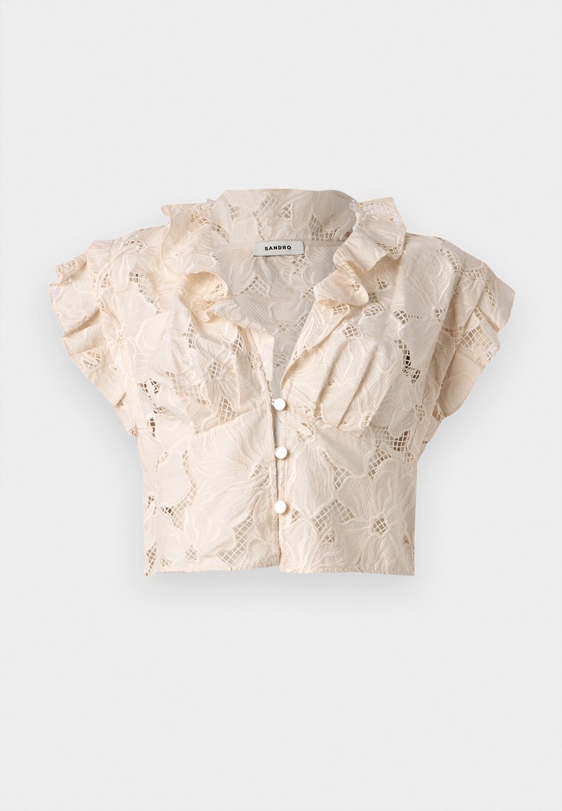sandro Overhemdblouse crème