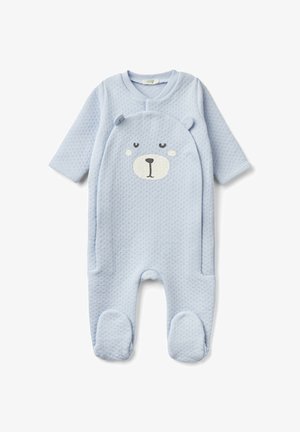 TEDDY BEAR WITH LOOK - Grenouillère - blue