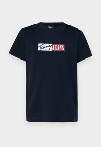 SLIM ENTRY GRAPHIC TEE - Printtipaita - dark night navy