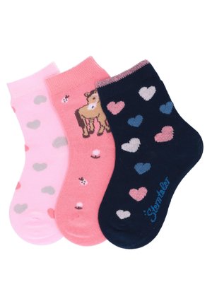 Sterntaler Socks hearts, 3-pack - Socken - rosa