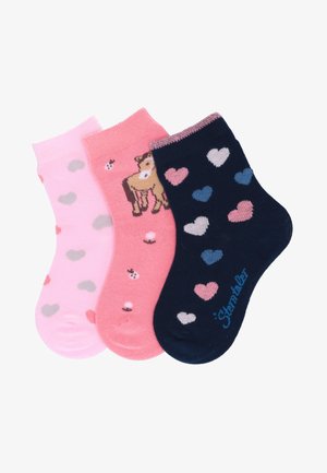 Sterntaler Socks hearts, 3-pack - Socken - rosa