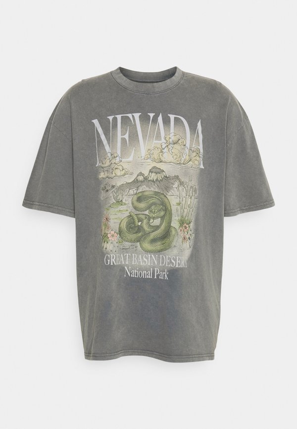 NEVADA WASH GRAPHIC TEE WASHED - Print T-shirt - Charcoal3