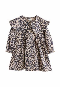 Next REGULAR FIT - LONG SLEEVE COLLARED - Blusenkleid - leopard print
