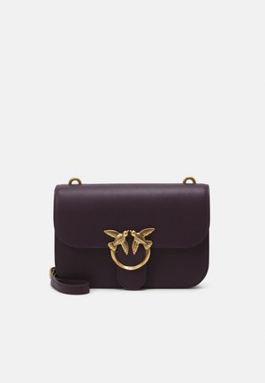 Pinko LOVE BELL CLASSIC SIMPLY - Bandolera - melanzana/antique gold