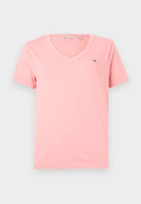 SHIELD V-NECK  - Jednoduché tričko - geranium pink