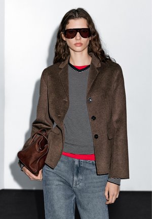 Massimo Dutti TAILORED COLLAR - Blazer - brown