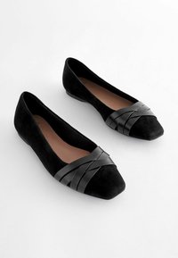 Next FOREVER COMFORTÂ® LEATHER SQUARE TOE BALLERINA SHOES - Balerinke - black
