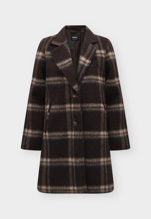 ONLY, ONLPIXI CHECKED COAT OTW - Manteau classique - coffee bean