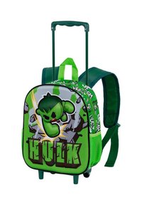Karactermania CAPTAIN AMERICA FIRST SMALL 3D RUCKSACK WITH WHEELS - Trolley - Hulk green