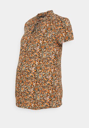 FLOWER - Triko s potiskem - coral gold