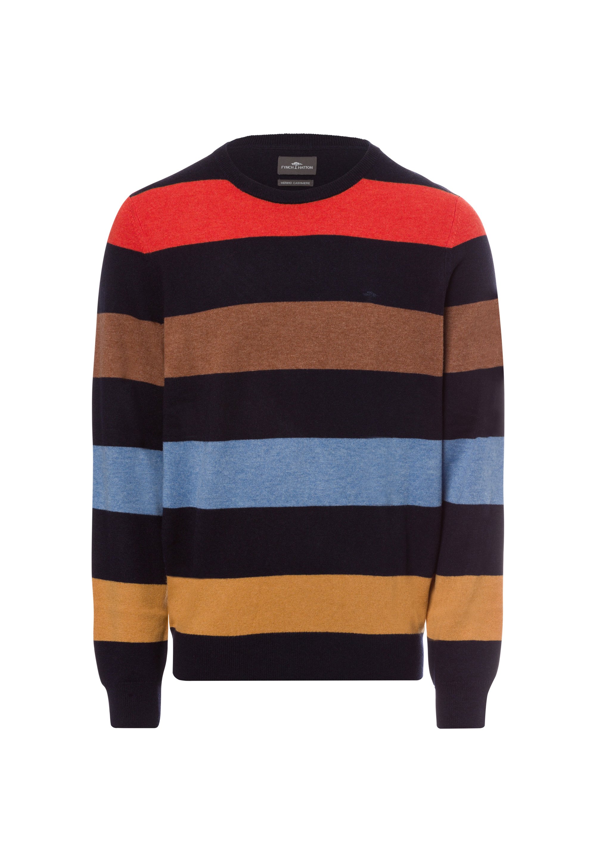 Fynch-Hatton Jumper marine mehrfarbig/light red Zalando