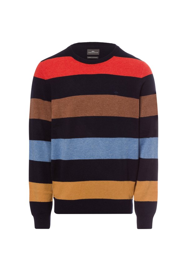 Strickpullover - marine mehrfarbig