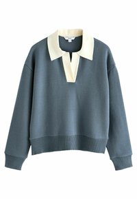 SOFT TOUCH COSY COLLARED REGULAR FIT - Pullover - teal blue