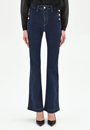 A ZAMPA CON BOTTONI - Jeans bootcut - blue